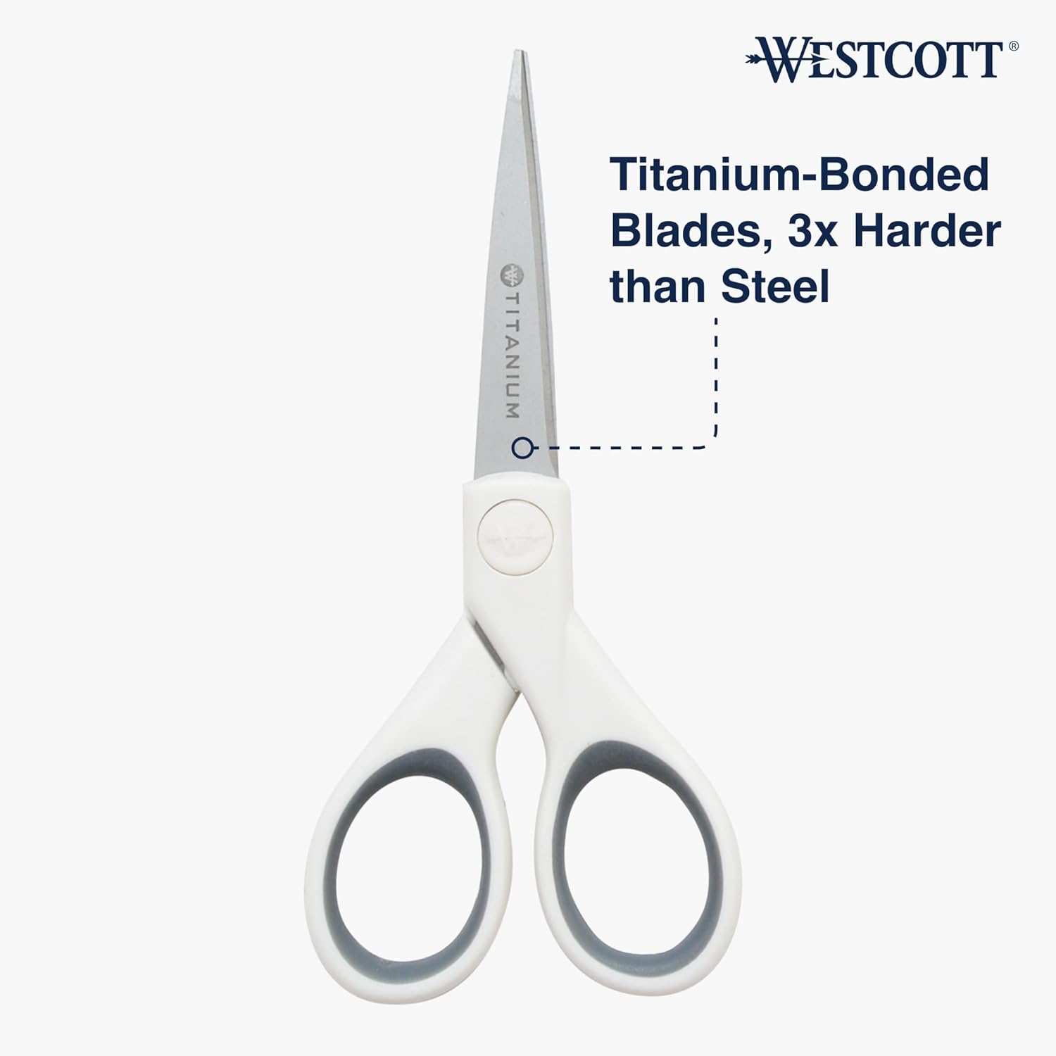 Westcott 5-Inch Micro-Tip Fabric Scissors with Titanium-Bonded Blades 