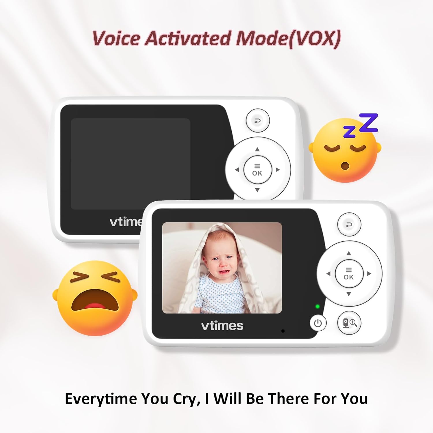 Baby Monitor with Camera and Audio, Video Baby Monitor No WiFi Night V
