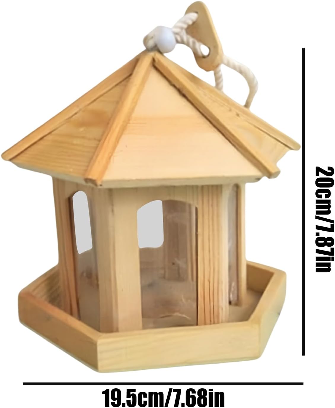 Bird Feeders for Outside | Hexagonal Garden Cage Ornament | Wild Bird Feeders,for Garden Backyard Patio Lawn Window Balcony Deck Wildlife Attraction