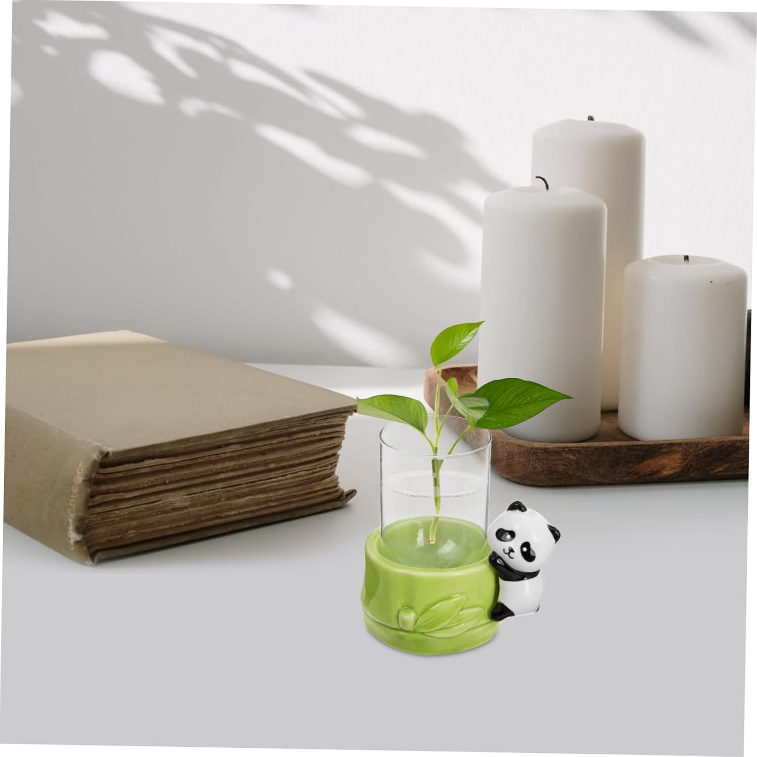 BESTOYARD Ceramic Panda Flowerpot Water Plant Decor Indoor Plant Vase 