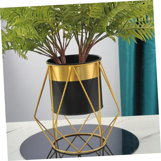 Milisten Nordic Style Metal Flower Pot Stand for Indoor and Outdoor Plants Compact Planter Rack for Succulents and Cacti Lightweight and Stable Design for Home Office Decor