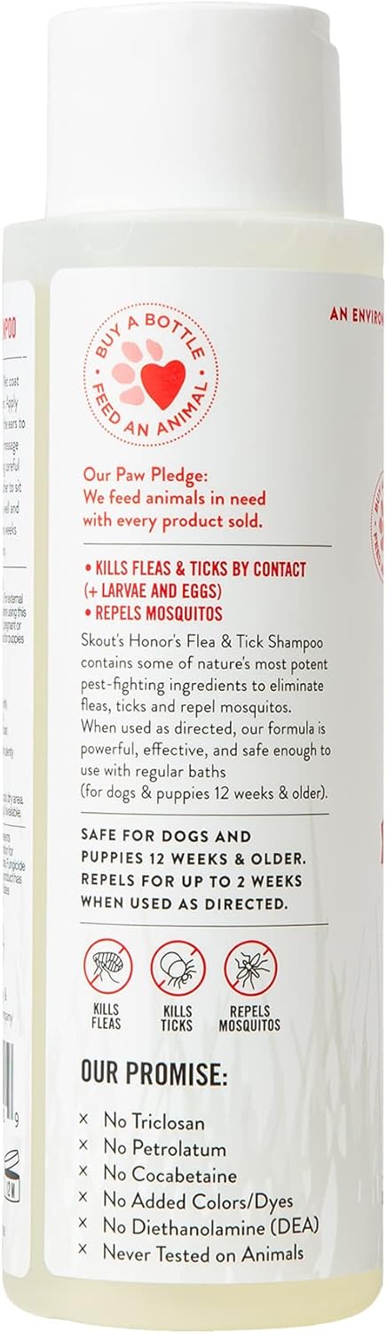 Skout's Honor Flea and Tick Shampoo for Dogs - Natural Peppermint & Ce