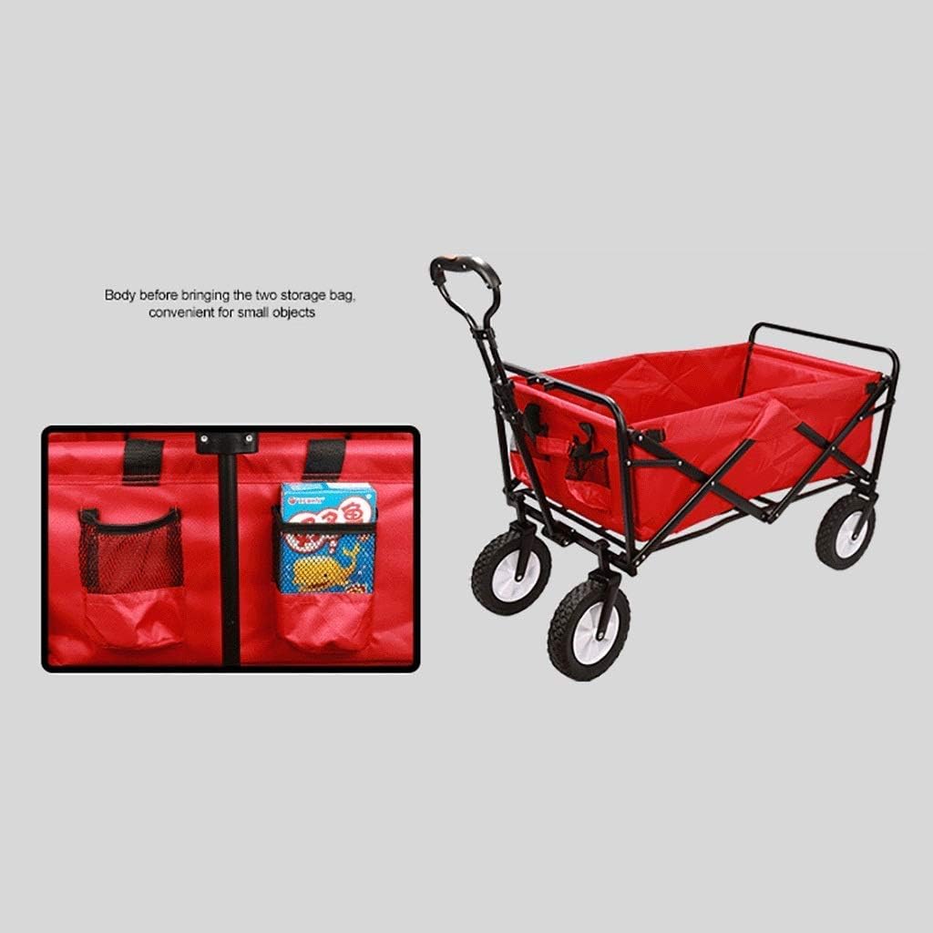 Portable Folding Garden Trolley Cart Heavy Duty Trolley Wagon Multi-Fu