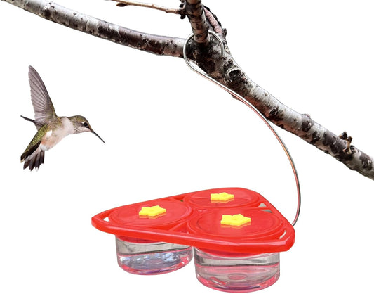 3-in-1 Suction Cup Hummingbird Feeder for Window, Outdoor Hanging