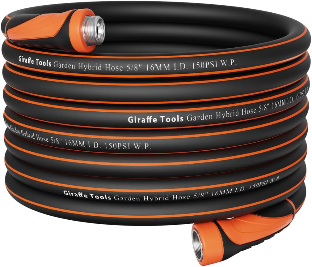 Giraffe Tools Garden Hose 5/8", Water Hose Heavy Duty, Flexible, Light