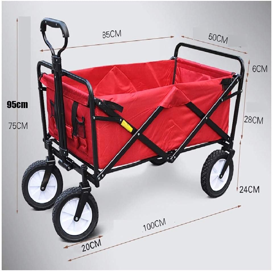 Shoppicart 4 Wheels Outdoor Camp Cart Fold Portable Shoppicart Baby Carriage with Grocery Cart/8/a