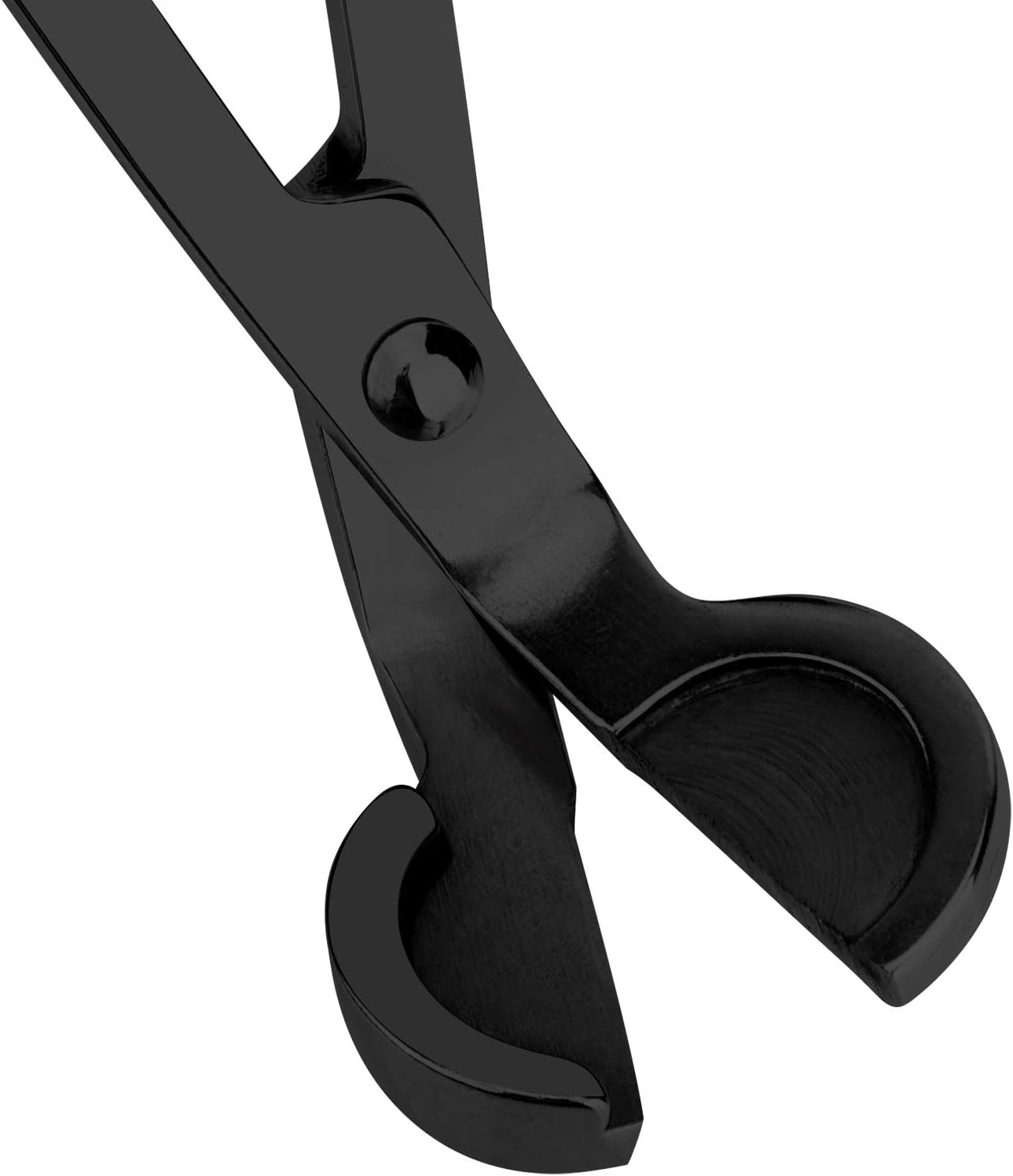 CHEFBEE Black Polished Stainless Steel Candle Wick Trimmer Wick Clipper Cutter, Scissors, Reaches Deep Into Candles to Cut Spent Cord, Allow Cleaner Burn and Prevent Soot Buildup