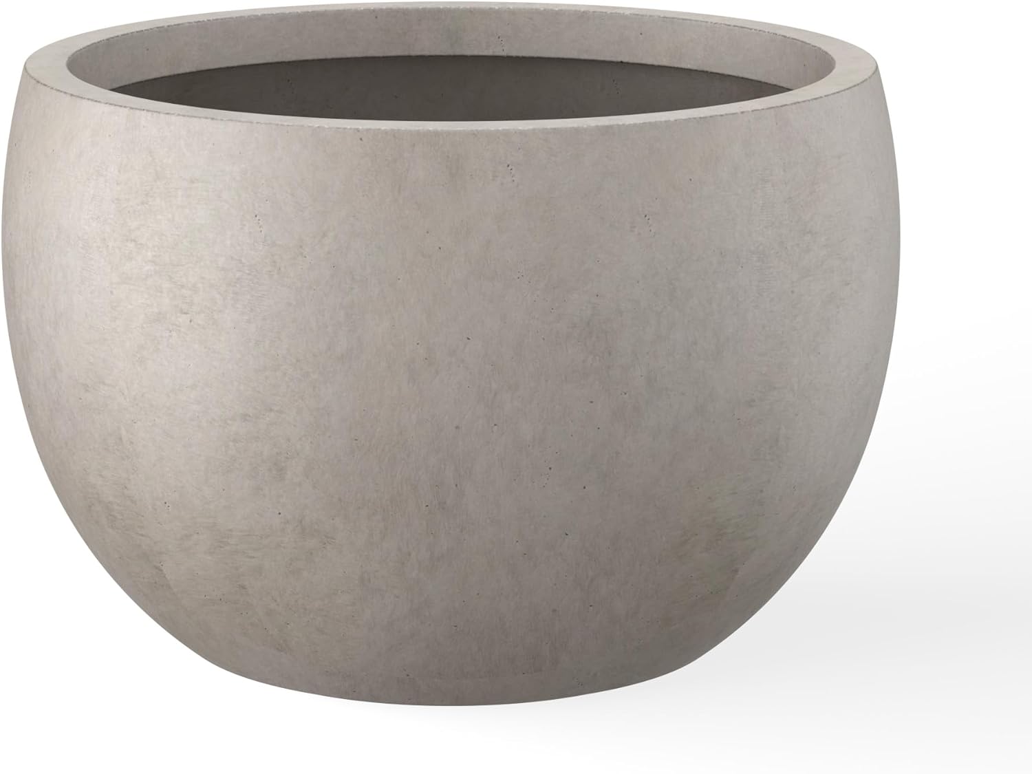 Kante 11.8" Dia Round Concrete Planter, Outdoor/Indoor Large Bowl Plan