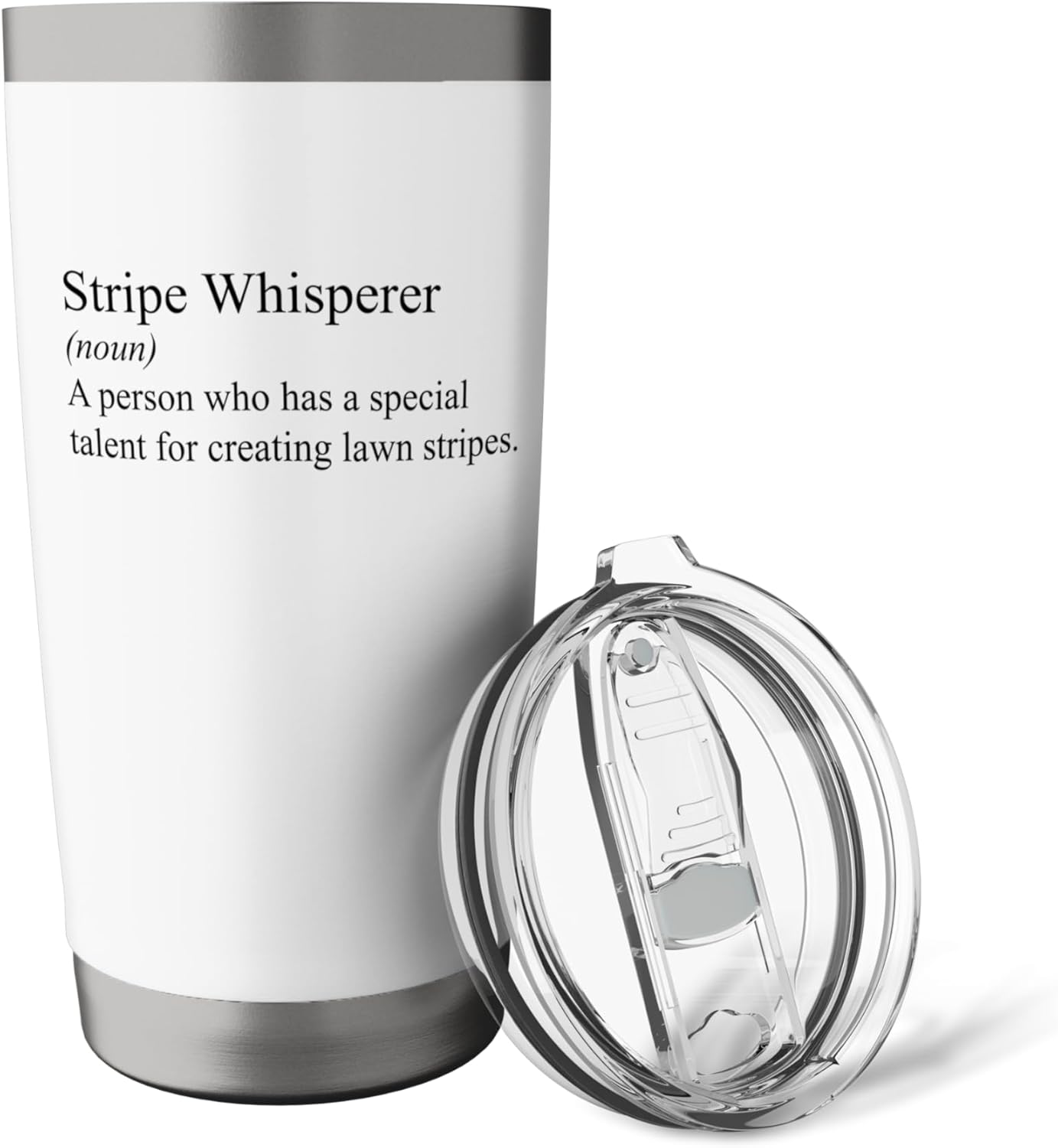 Stripe Whisperer Funny Lawn Mower Stripes Garden Mow Lovers Stainless Steel Insulated Tumbler