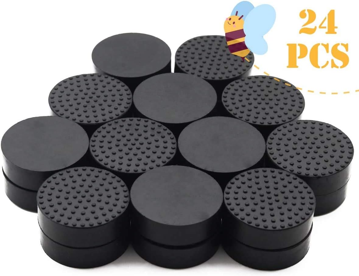 24 Pack Invisible Pot Feet with Enhanced Non-Slip Surface Grip Plant P