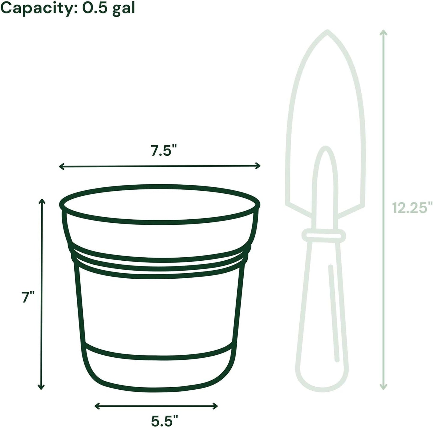 Bloem Saturn 7" Fuchsia Round Resin Planter Pot with Snap-in Saucer fo