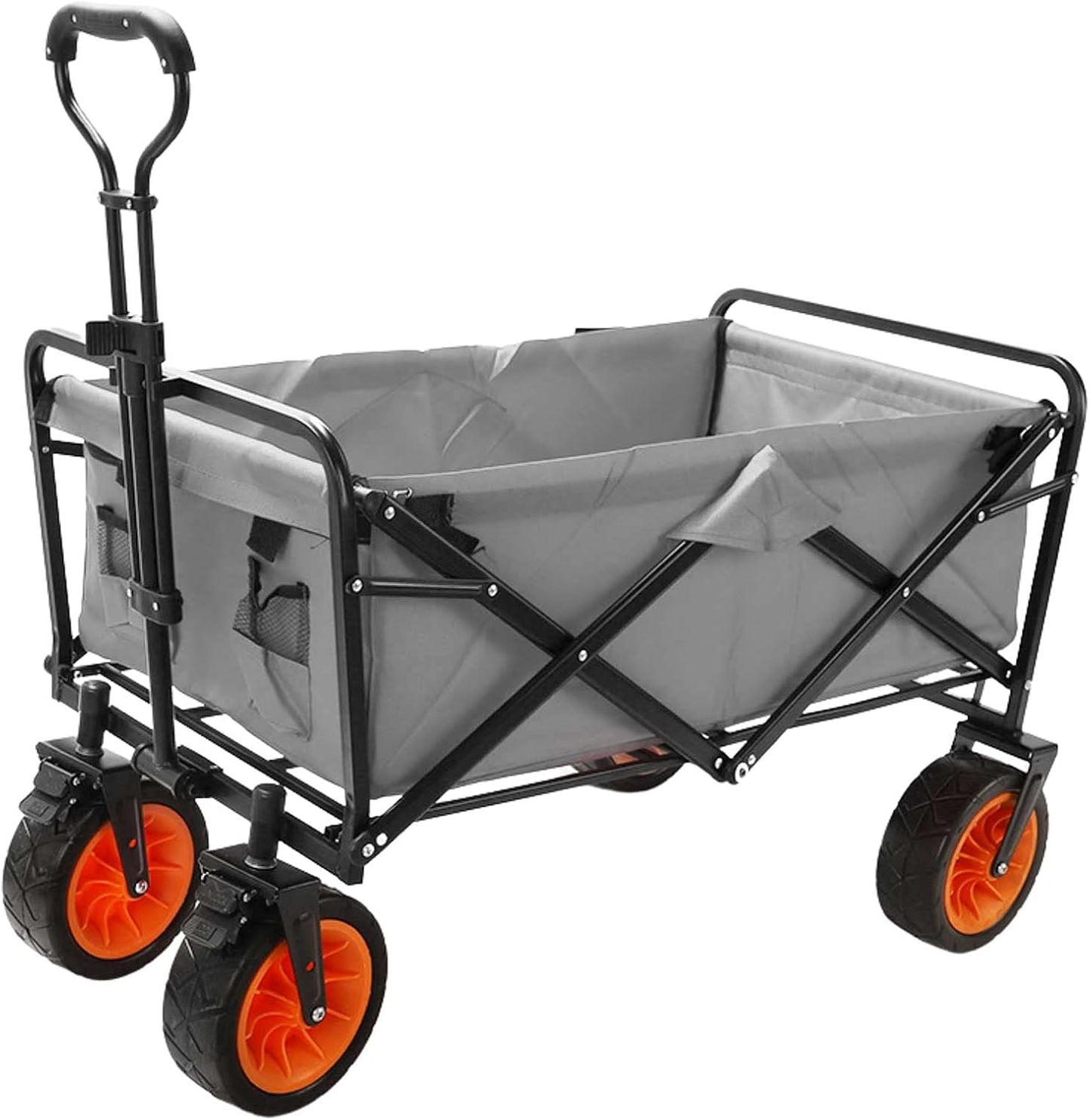 Foldable Wagon Cart All Terrain Outdoor Cart Portable and l Beach Wagons with Big Wheels Suitable for Camping Beach Travel Gardening