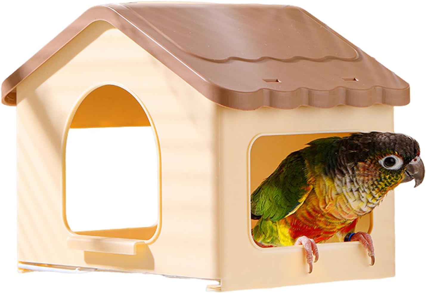 Small Bird Nest, Retractable Pet House, Compact Indoor Aviary Design, Wood Material Detail with Soft Interior, Bird Supplies with Ease, Winter Sleeping Resting Hiding Feeding Decoration