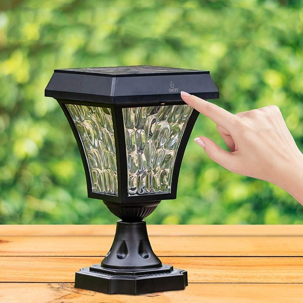 Creative Solar Pillar Light Outdoor Home Waterproof Garden Wall Modern Simple Villa Fence Gate Post Patio Porch Street Lantern Column Lamp Decoration