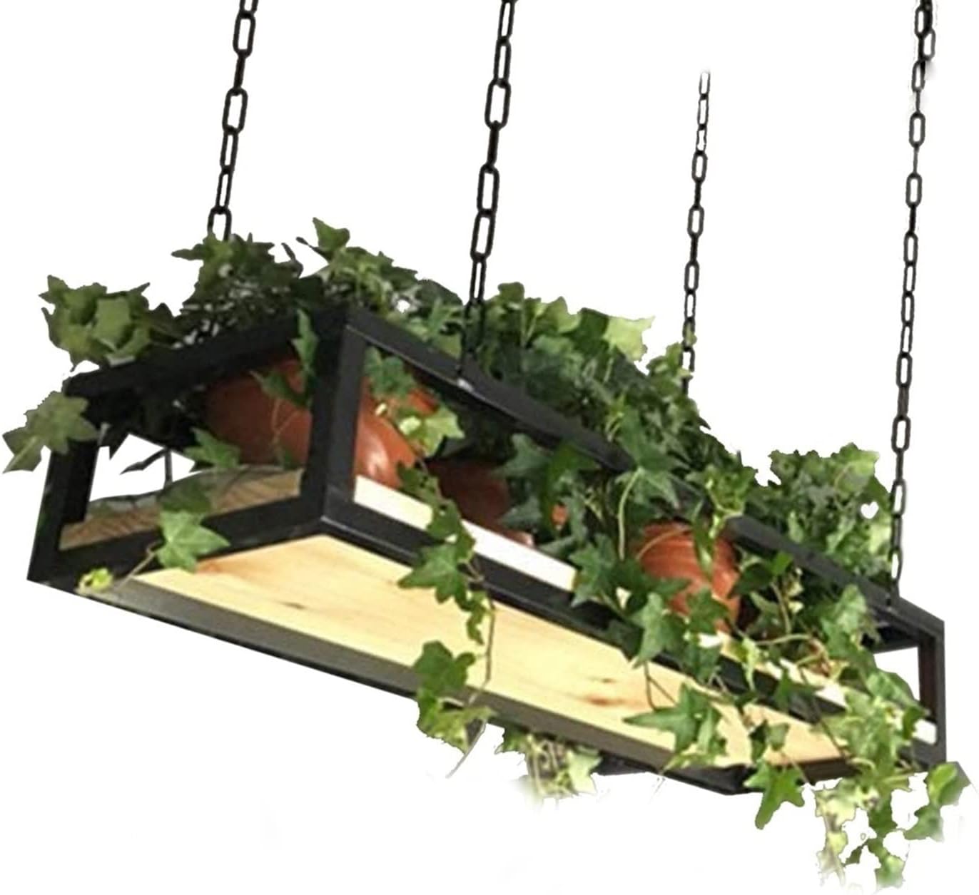 Creative Ceiling Shelf Plant Stand - Floating Rack for Flower Pots & Decorations - Stylish Railing Shelf - 80x25x15cm Storage Solution for Indoor & Outdoor Plants