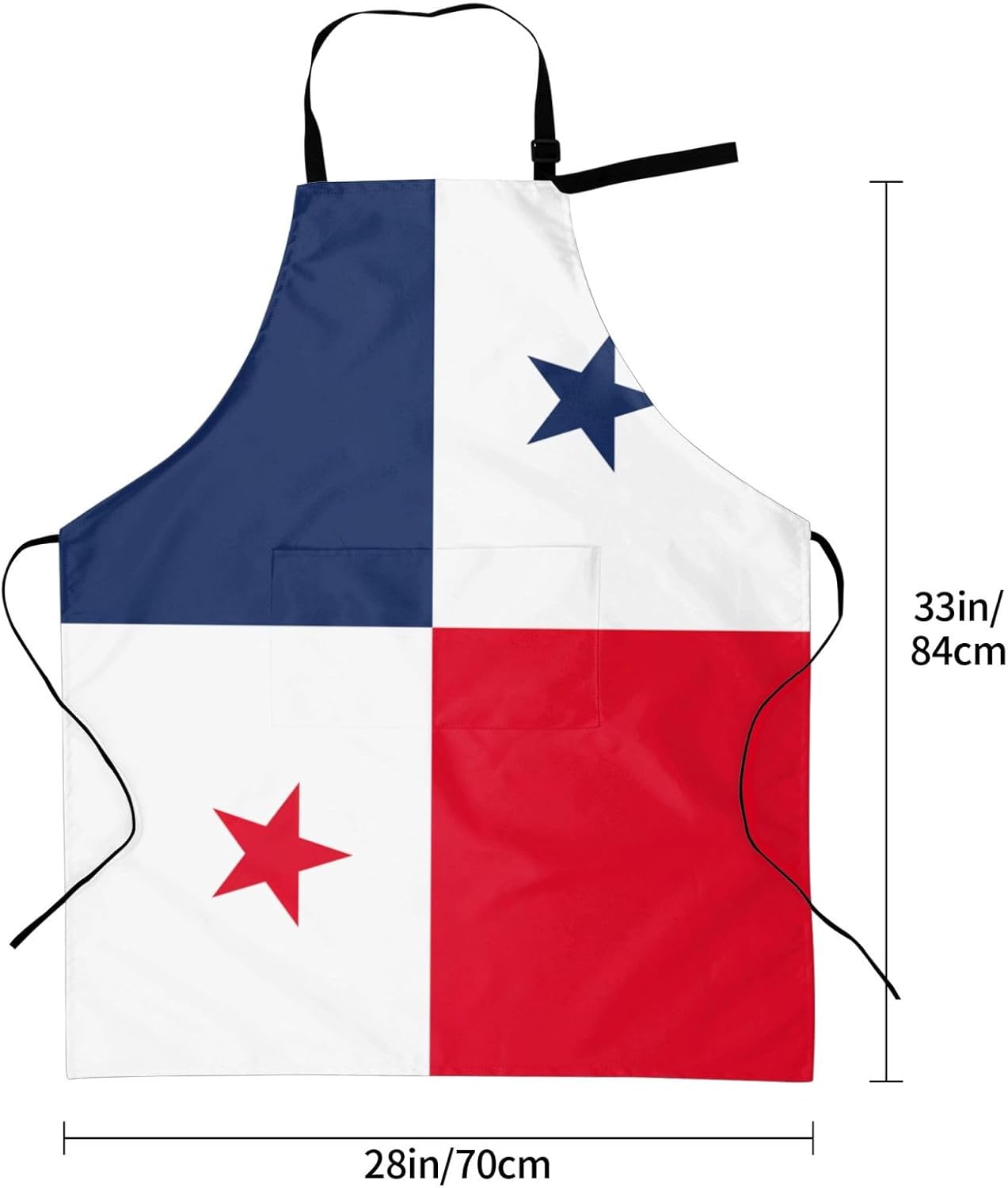 Flag of Panama print Waterproof chef's apron with pocket apron for kitchen cooking baking barbecue and gardening
