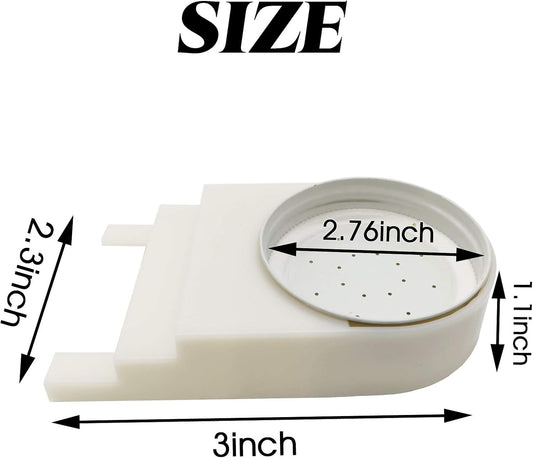 TIHOOD 4 Pack White Beehive Entrance Feeder with Lids, Easy Water Injection, Extended Tray, Sturdy Plastic, Fits Most Small Mouth Canning Feeder and Waterer