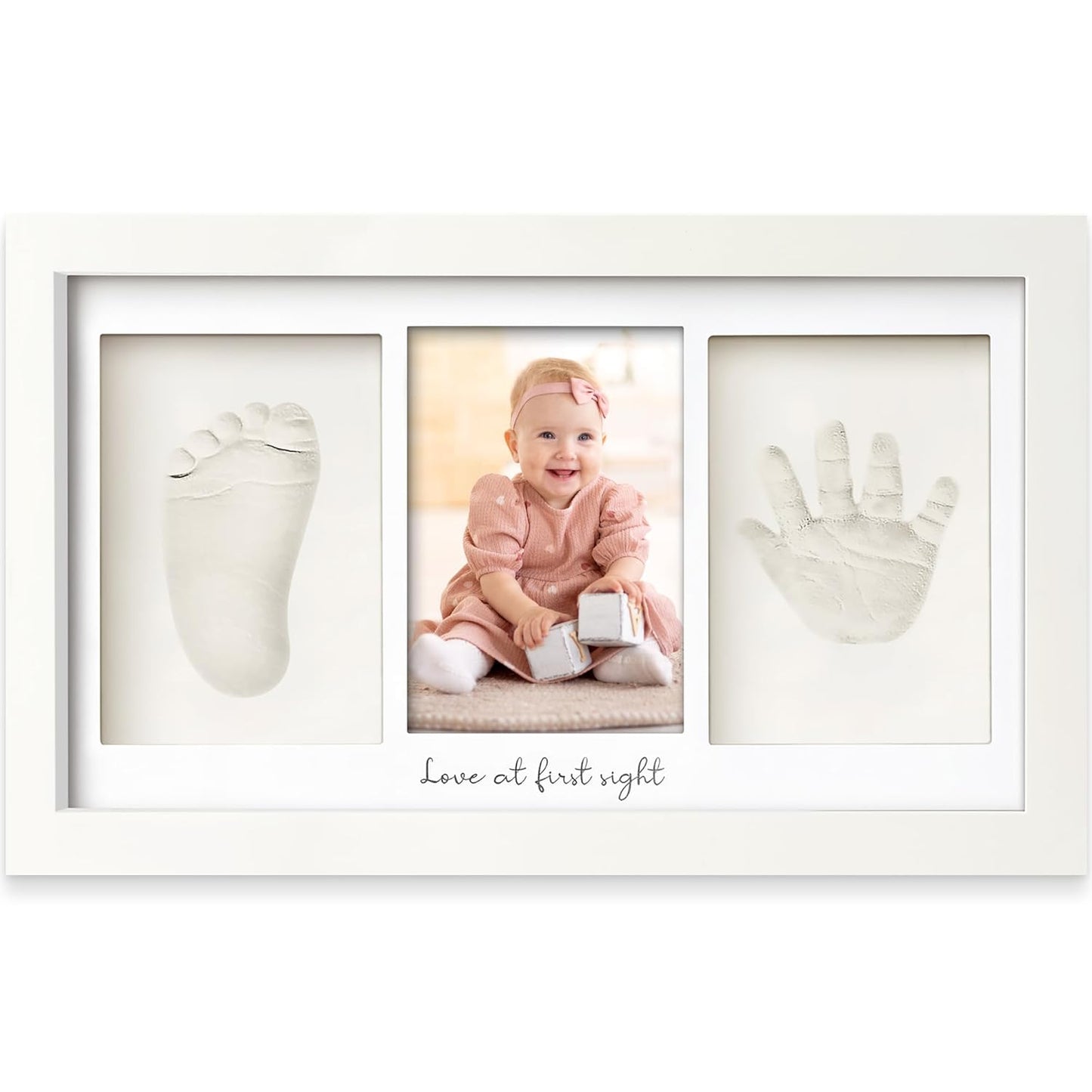 KeaBabies Baby Hand and Footprint Kit - Clay Handprint Keepsake Frame,