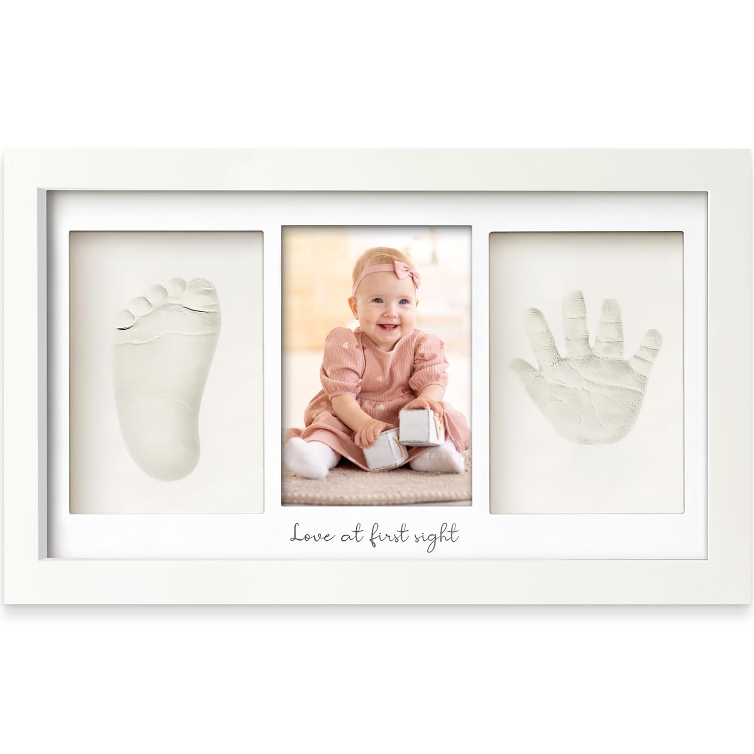 KeaBabies Baby Hand and Footprint Kit - Clay Handprint Keepsake Frame,