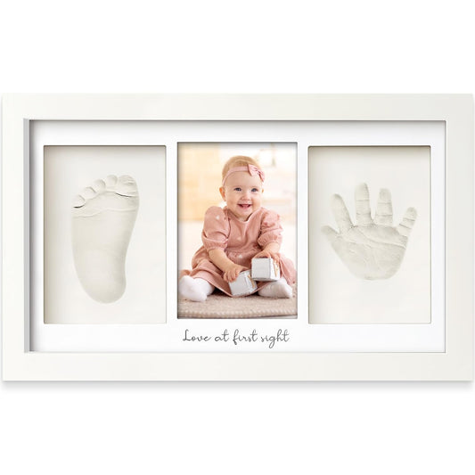 KeaBabies Baby Hand and Footprint Kit - Clay Handprint Keepsake Frame,