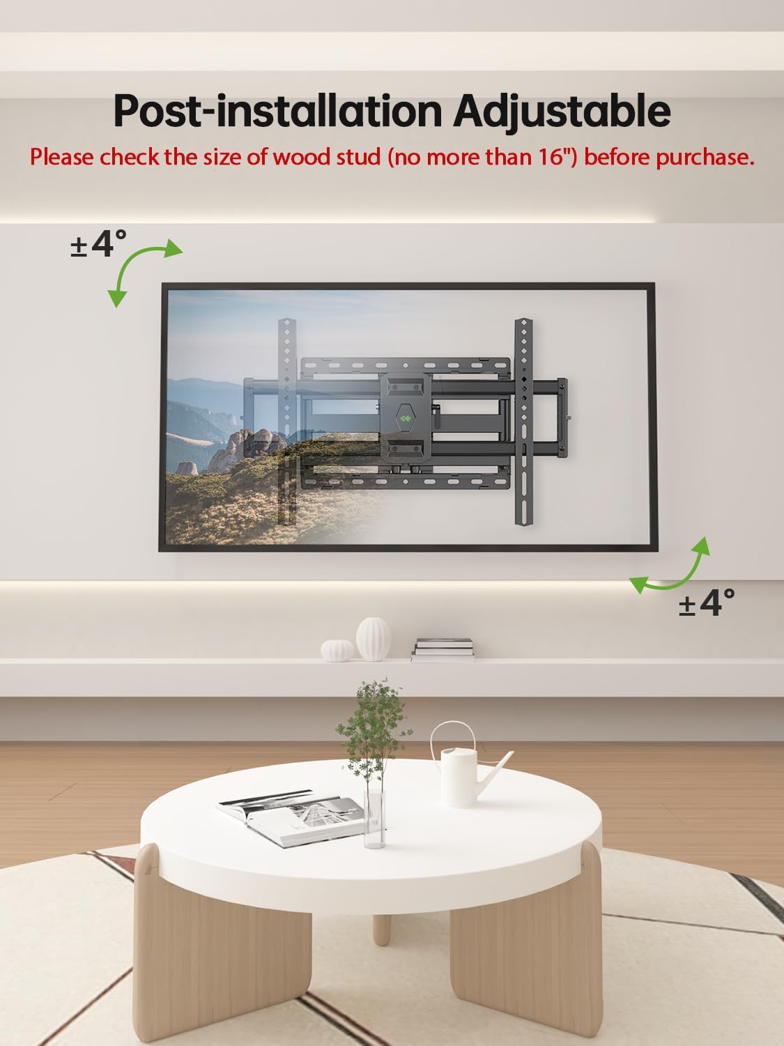 USX Mount Full Motion TV Wall Mount for Most 42-90 inch Flat Screen/LE