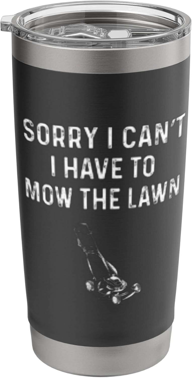 Lawn Mowing Funny Lawn Mower For Dads Yard Care Landscaper Stainless Steel Insulated Tumbler
