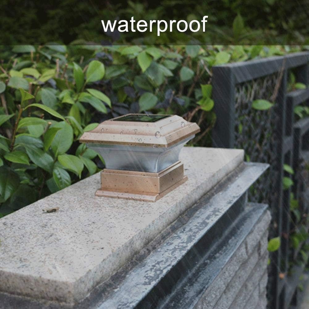 Wall sconces Solar Power Fence Post Lights Waterproof Outdoor Garden Landscape Yard Pillar Lamp Warm Light Decorative Exterior Fixture