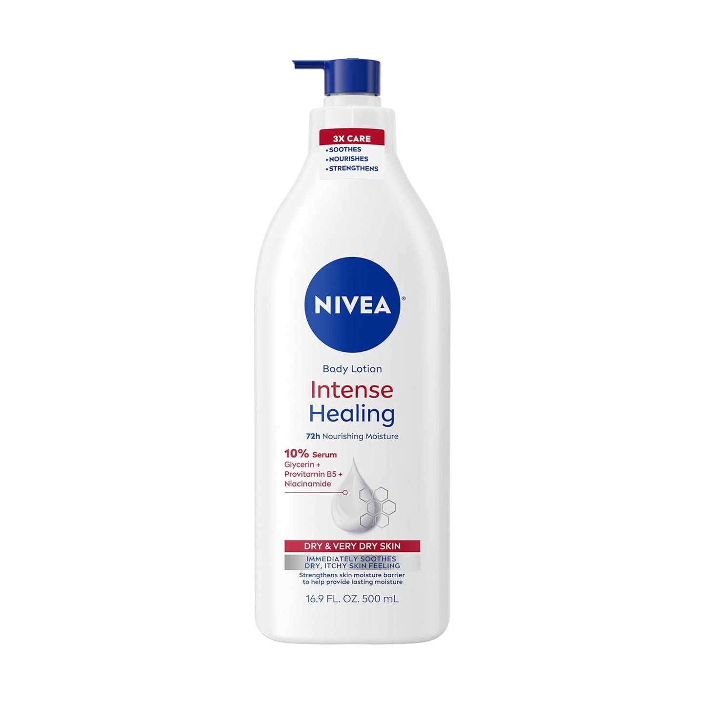 NIVEA Intense Healing Body Lotion for Very Dry, Itchy Skin with Glycer