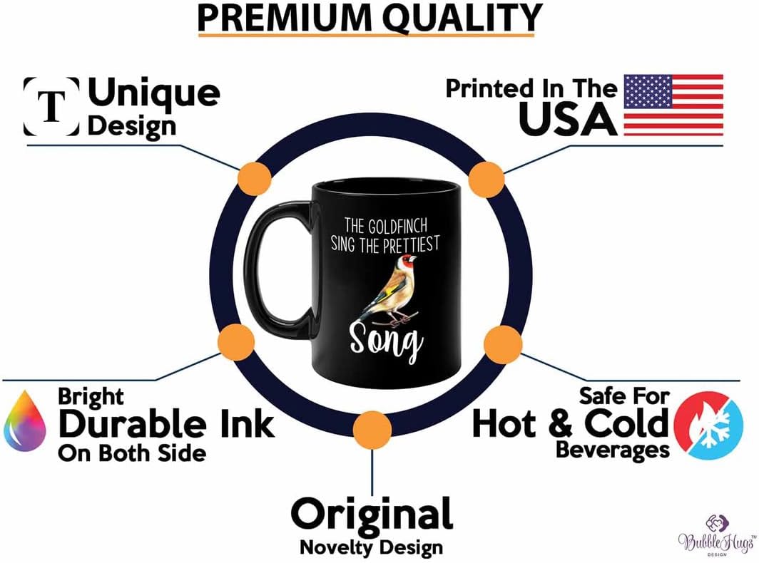 Bird Lover Coffee Mug 11oz Black - Prettiest song - Hummingbird Nest C