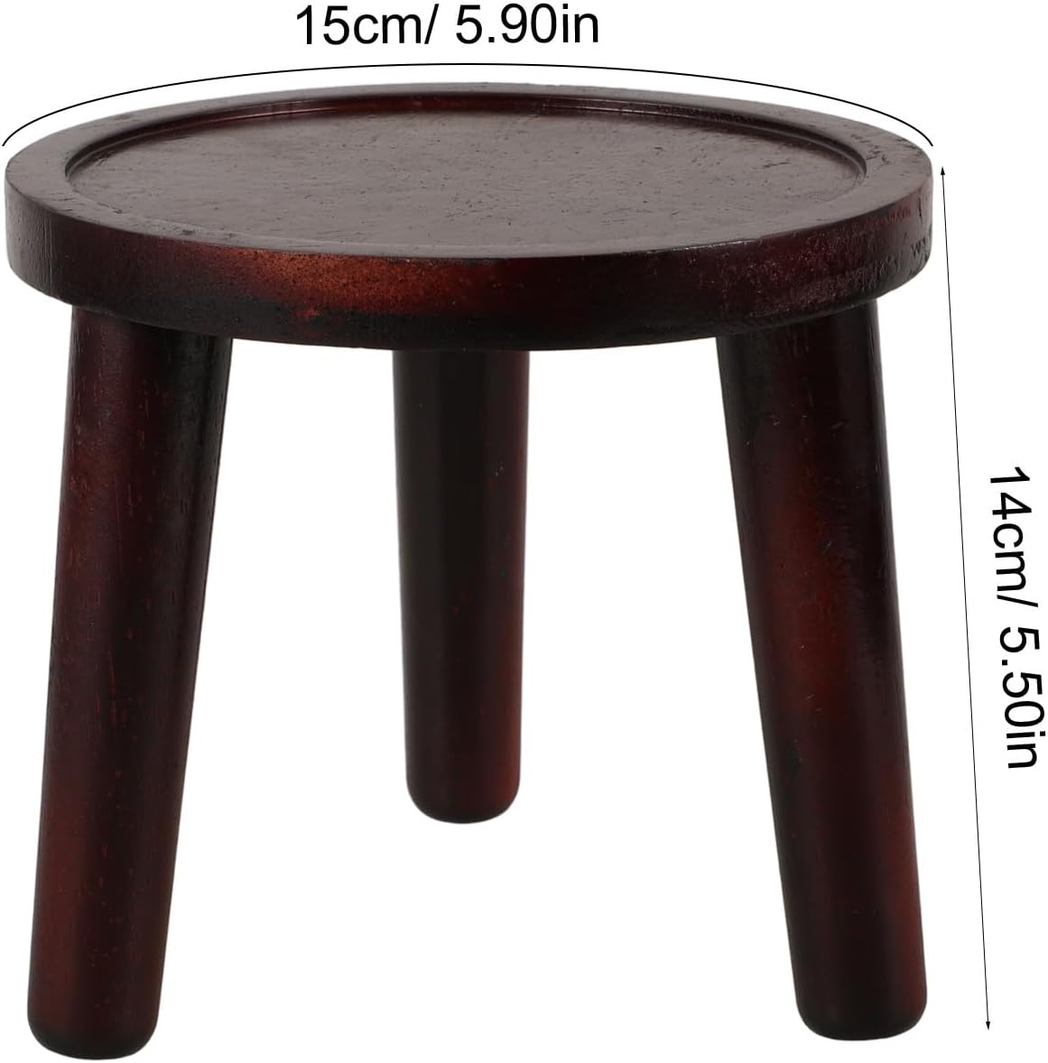 PRETYZOOM Indoor Decorative Plant Stand Flowerpot Pedestal Wooden Bonsai Pot Holder Crimson Mid-size Indoor Planter Display for Living Room Bedroom