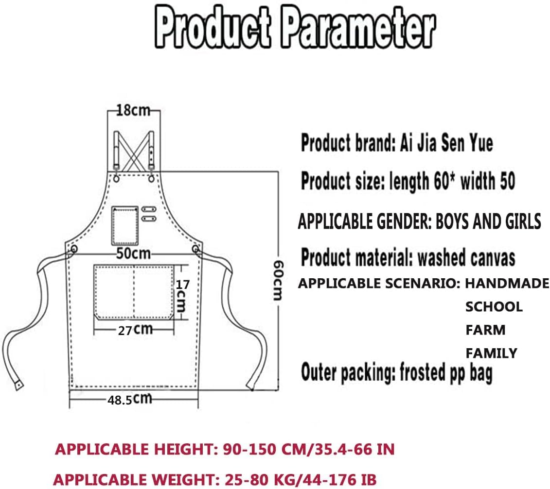 Kids Aprons AdjustableTool Waterproof For Cooking Painting Gardener Ca