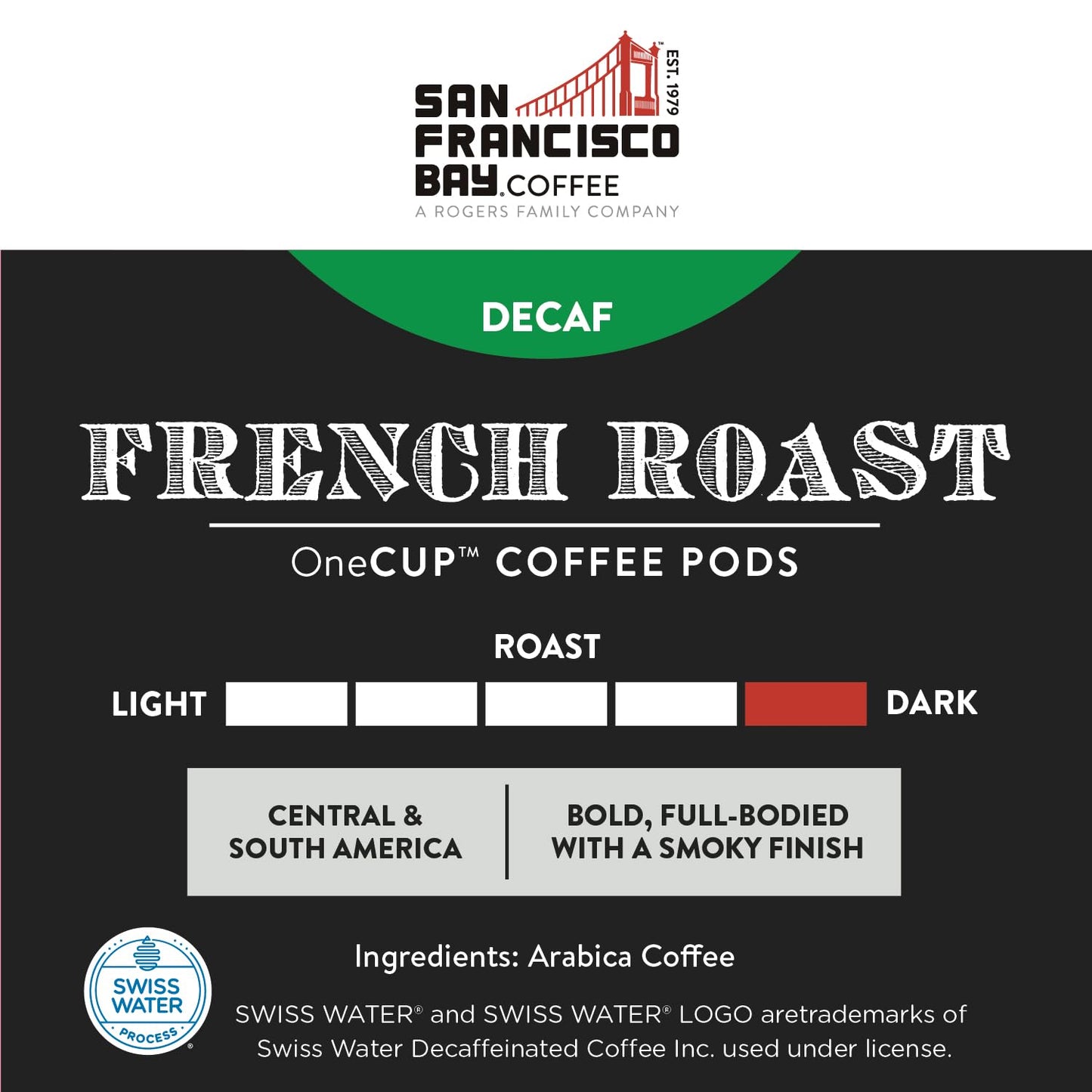 San Francisco Bay Compostable Coffee Pods - DECAF French Roast (36 Ct)