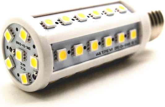 E26 Medium Screw Base Fitting LED Light Bulb DC 12V 20V Solar Grids Boat Fishing Lantern Navigation Low Volt Motor Home RV Yacht Bus Ferry Interior Camping Accent Lightings - Soft Warm White 3000K, 7W