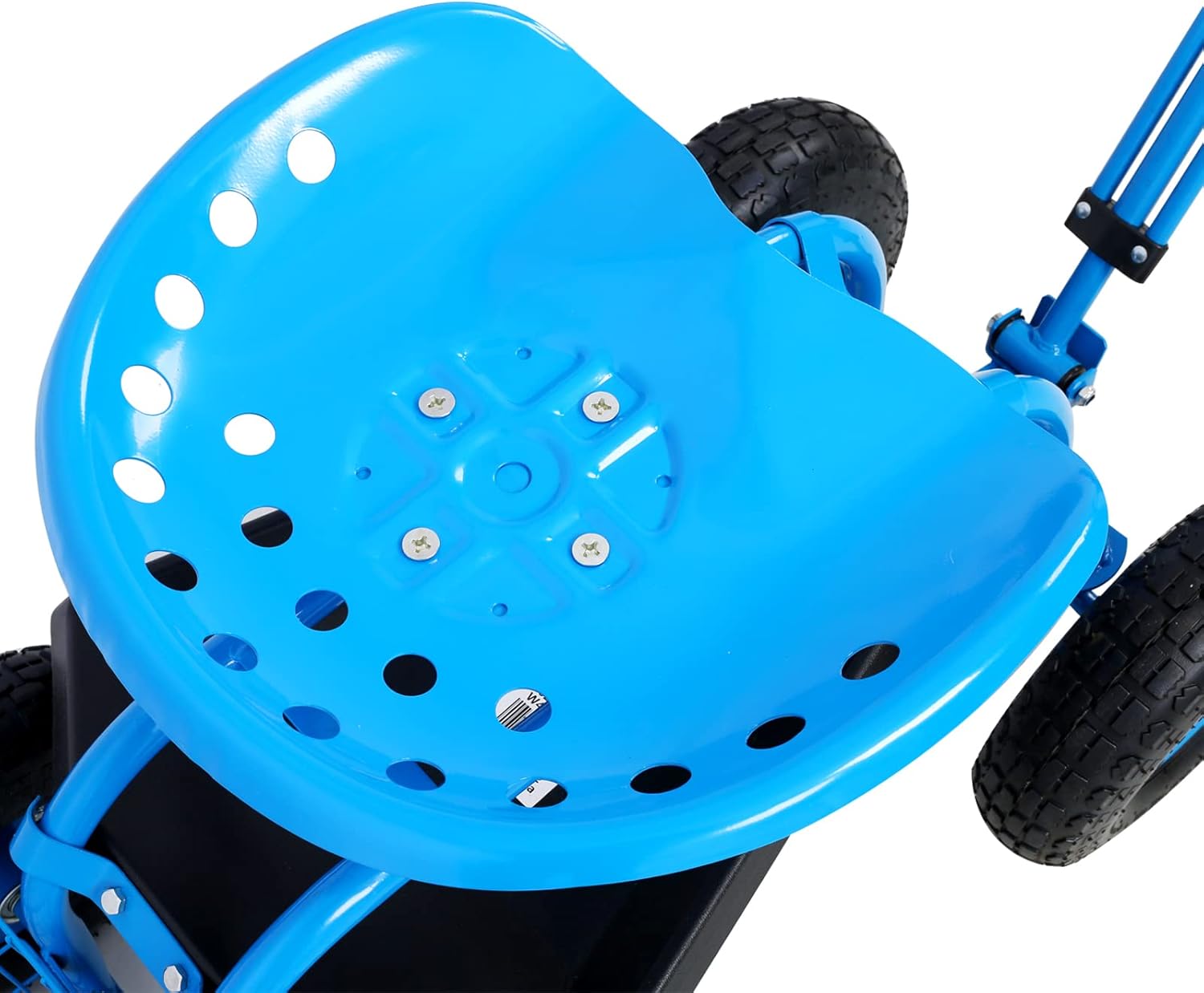 Rolling Garden Cart with 4 Wheels Tool Tray Basket Adjustable Height 3