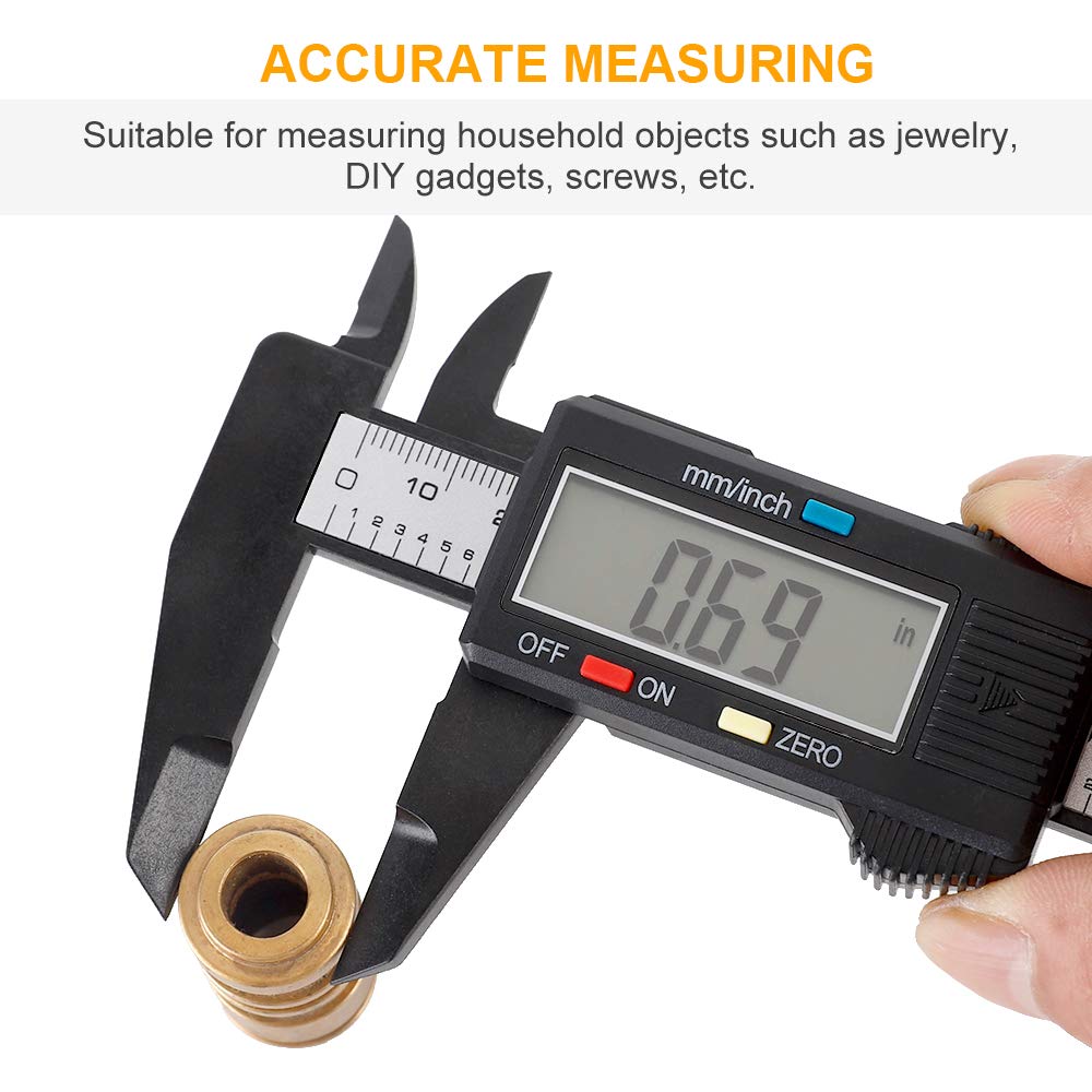 Digital Caliper, Sangabery 0-6 inches Caliper with Large LCD Screen, A