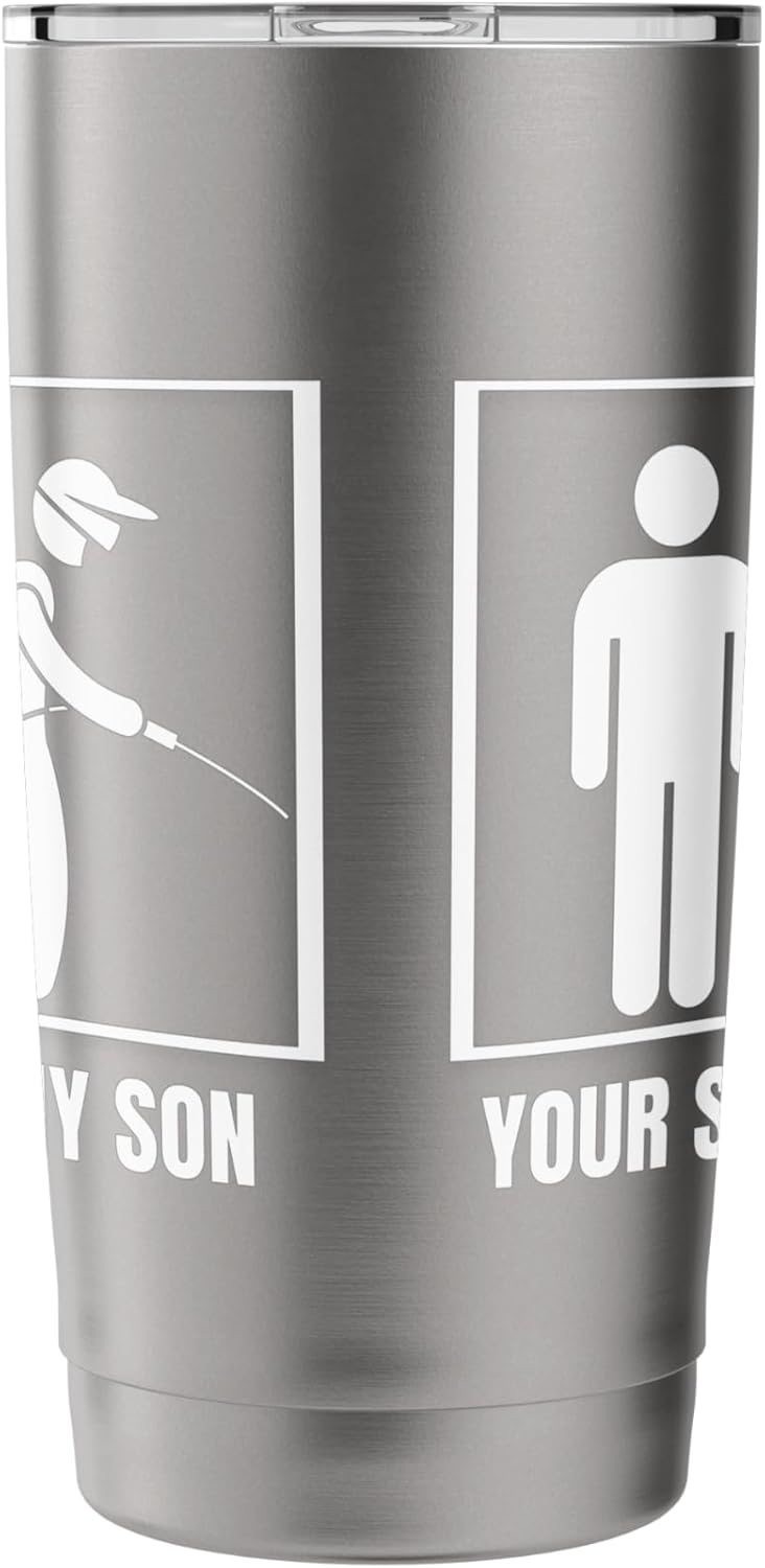 Pest Control Your Son My Son Dad Mom Funny Exterminator Stainless Steel Insulated Tumbler
