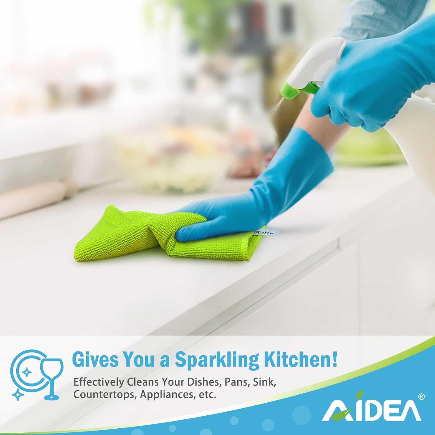 AIDEA Microfiber Cleaning Cloth-50PK, Soft Microfiber Towels for Cars,
