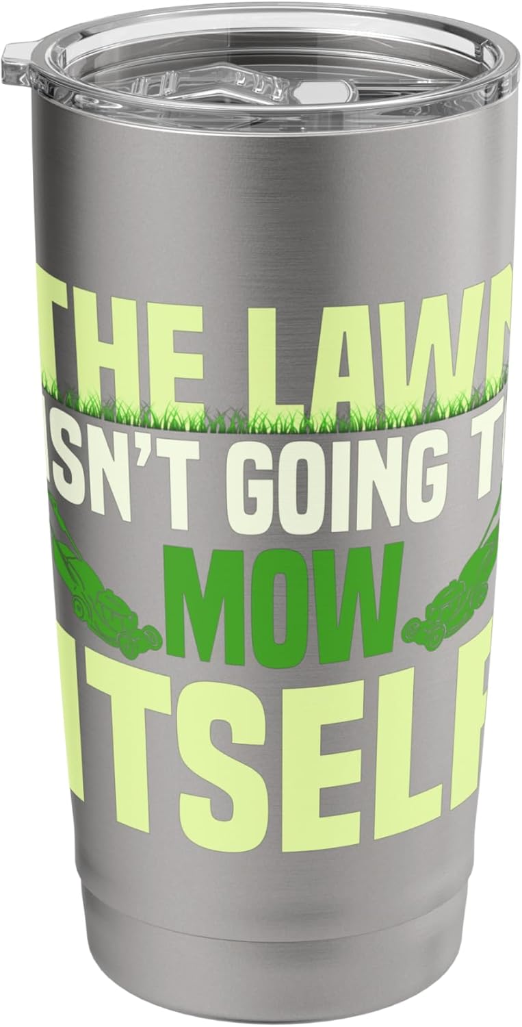 Lawn Mower Yard Care Mowing Gardener Caretaker Landscaping Stainless Steel Insulated Tumbler