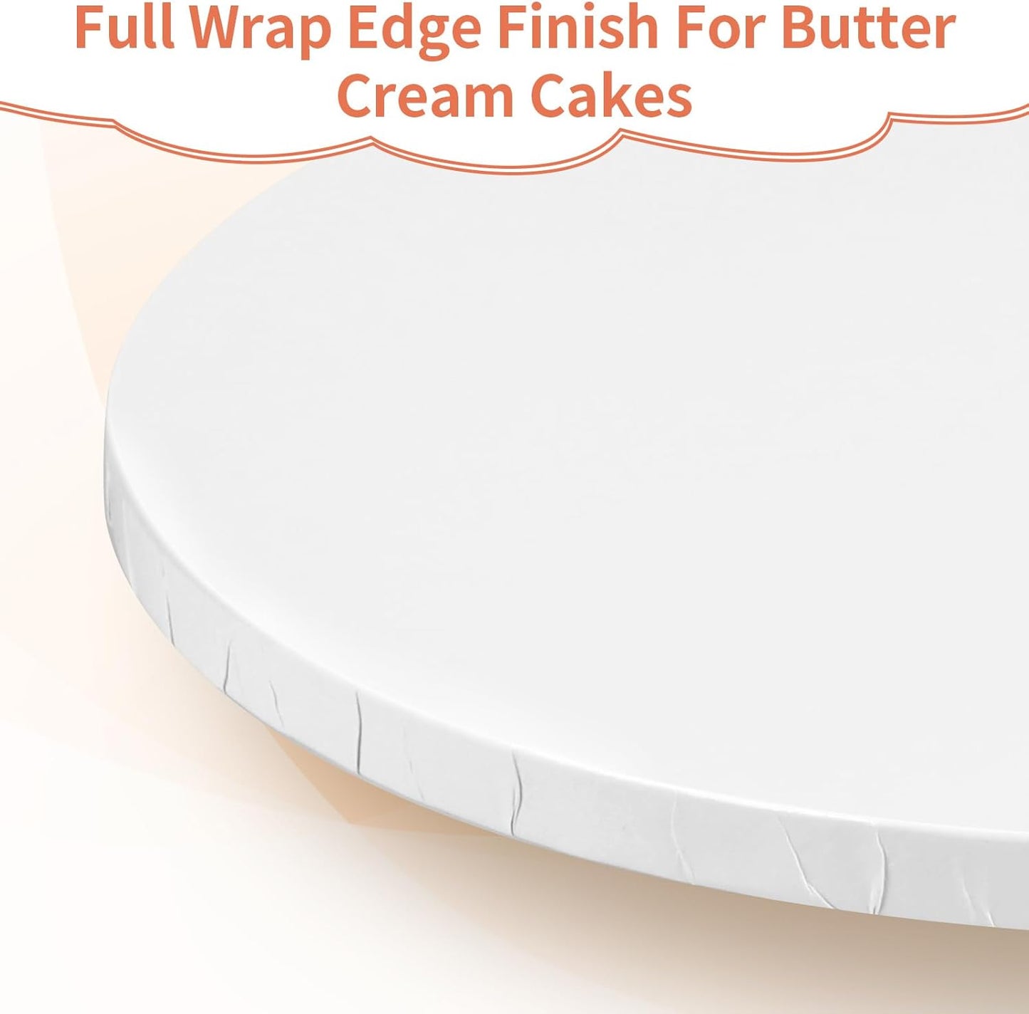 Cake Boards 12 Inch Round - Sturdy 1/2 Inch Cake Drum, 12 Inch Cake Boards,Corrugated Cake Base Cake Drums for Multi-Layer Cakes, White, 2 Pcs