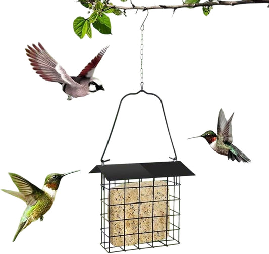 Bird Feeders for Outdoors | Metal Hummingbird Food Holder | Weatherproof Bird Food Rack,for Garden Backyard Balcony Apartment Fence Porch Patio Outdoor