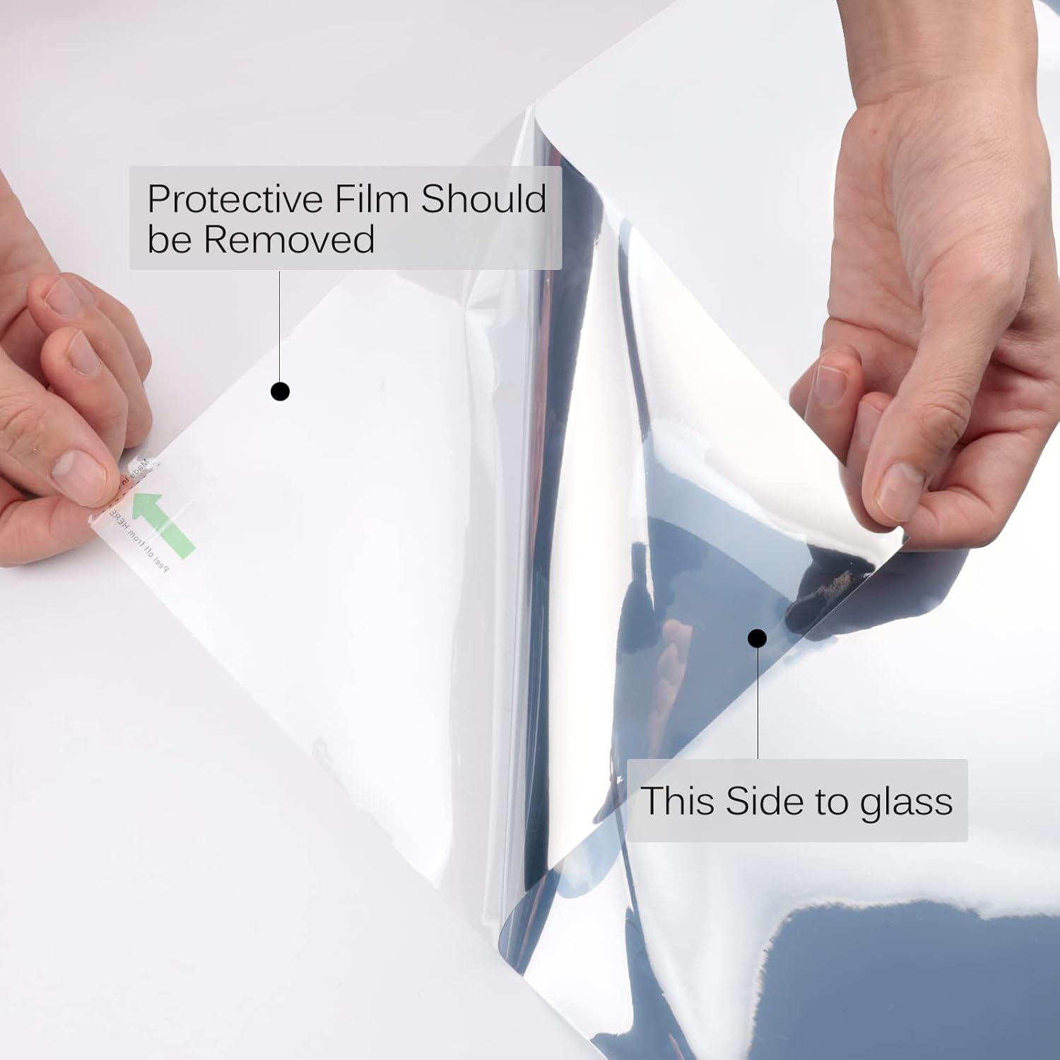 KESPEN Window Privacy Film One Way Daytime Privacy Static Cling Sun Bl