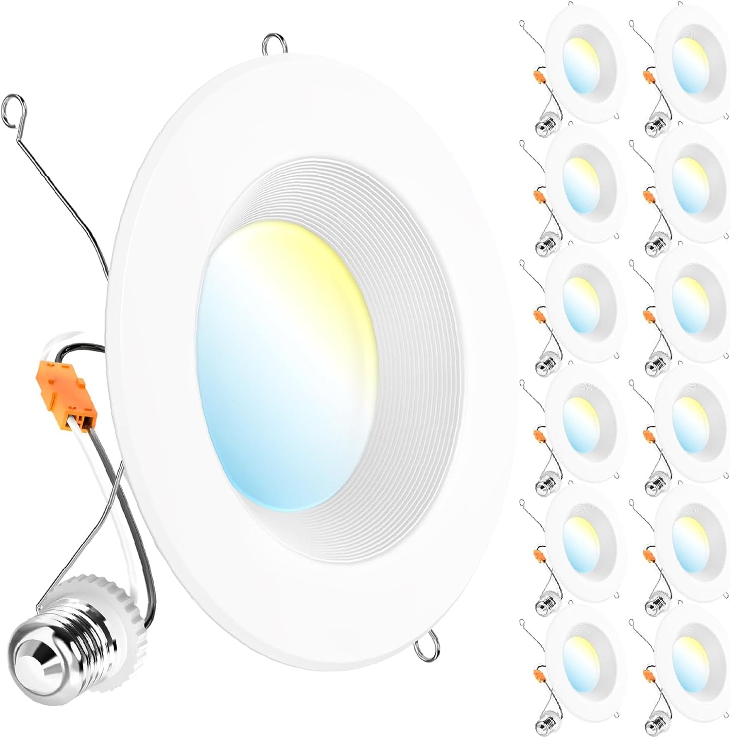 Sunco 12 Pack LED Recessed Lighting 6 Inch, Retrofit Can Lights, 965LM