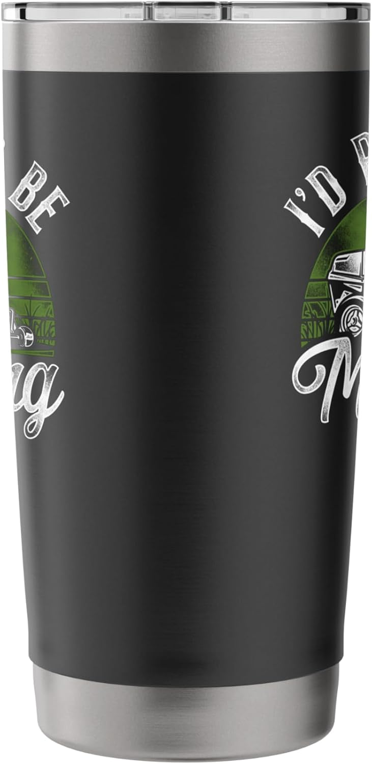 Lawn Mower Mowing Dad Father Landscaper Vintage Tractor I'D Stainless Steel Insulated Tumbler