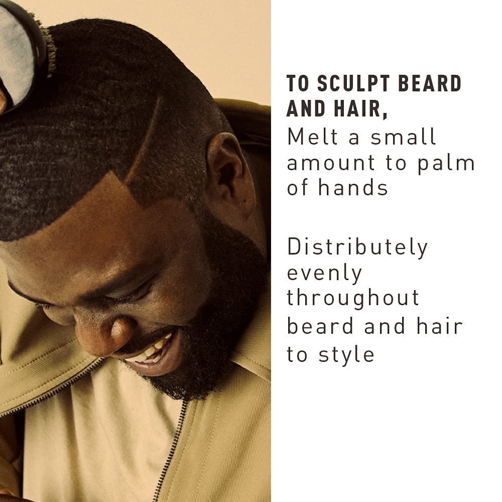 Bevel Beard Balm & Hair Pomade for Waves with Coconut Oil and Shea But