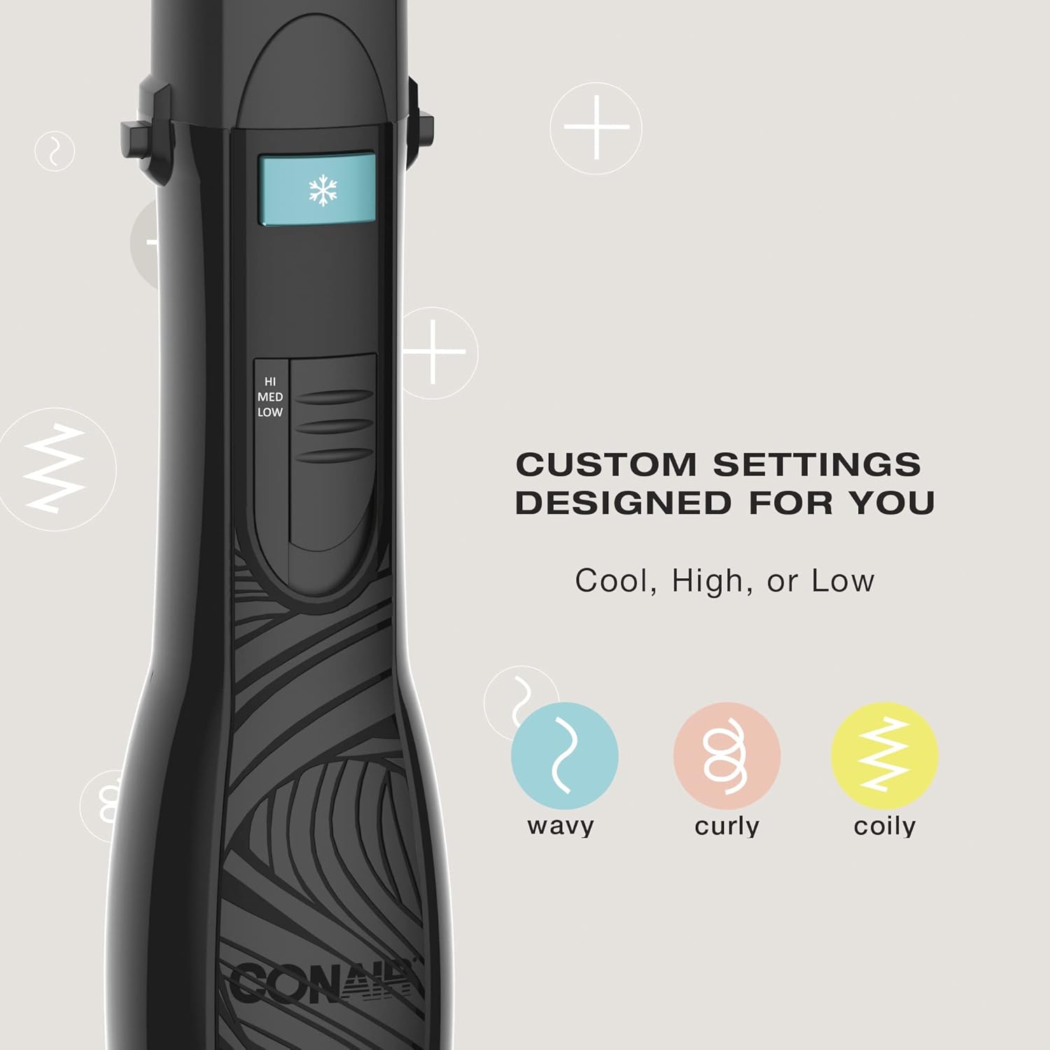 Conair The Curl Collective 3-in-1 Blowout Kit, 3 Interchangeable Brush