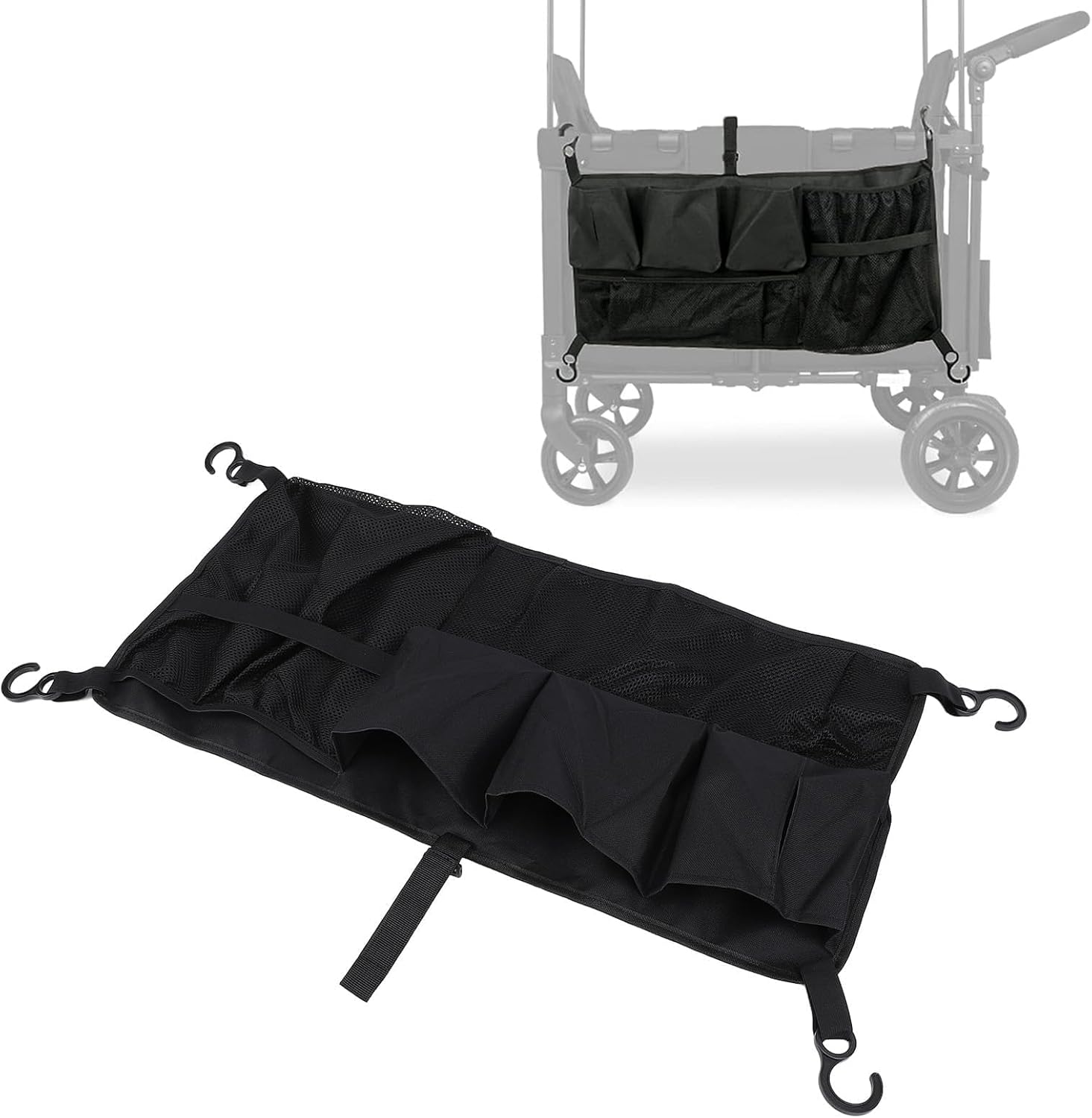 Folding Wagon Side Pocket, Oxford Cloth Stroller Wagon Cargo Net Side 