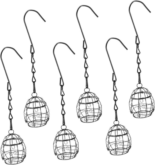 Milisten 6pcs Hanging Bird Feeder for Outdoor Garden Multi-Functional Food Holder Stylish and Easy to Clean for Birdwatching Enthusiasts