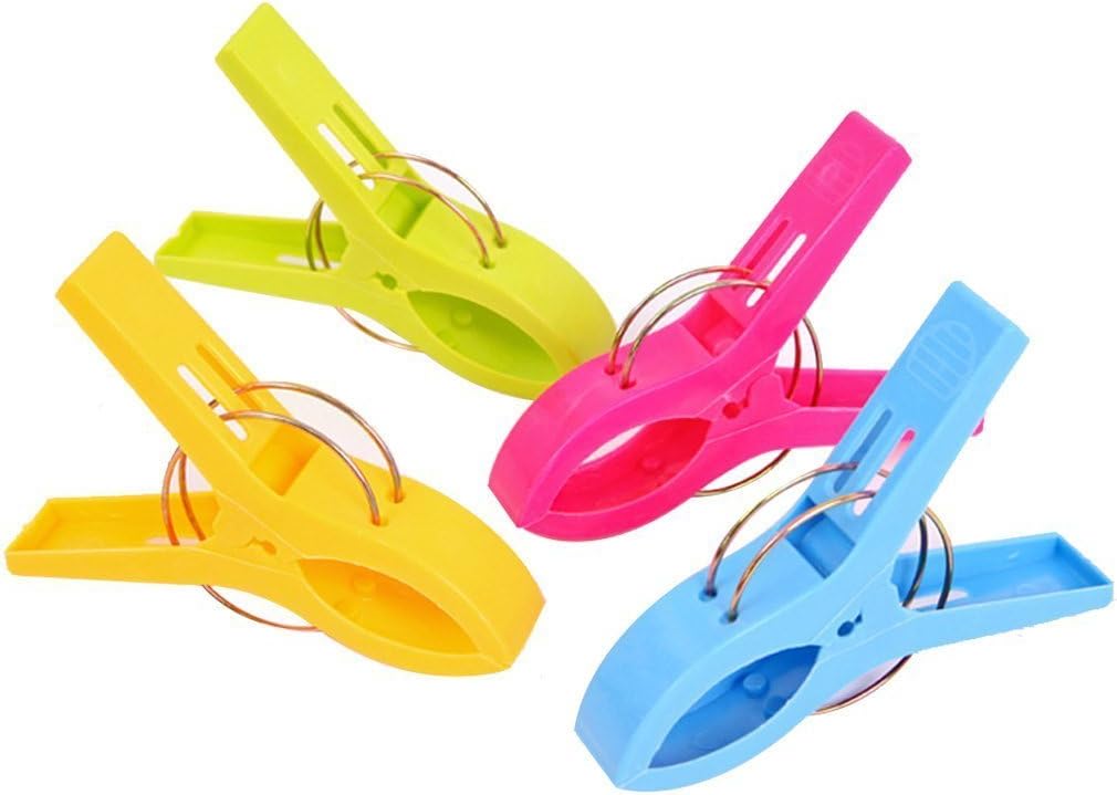 Danmu Beach Towel Clips,Beach Clips,Cruise Essentials,Towel Clips for Beach Chairs Cruise, Heavy Duty Clothes Pins-Keep Your Towel from Blowing Away, Beach Accessories for Vacation Must Haves