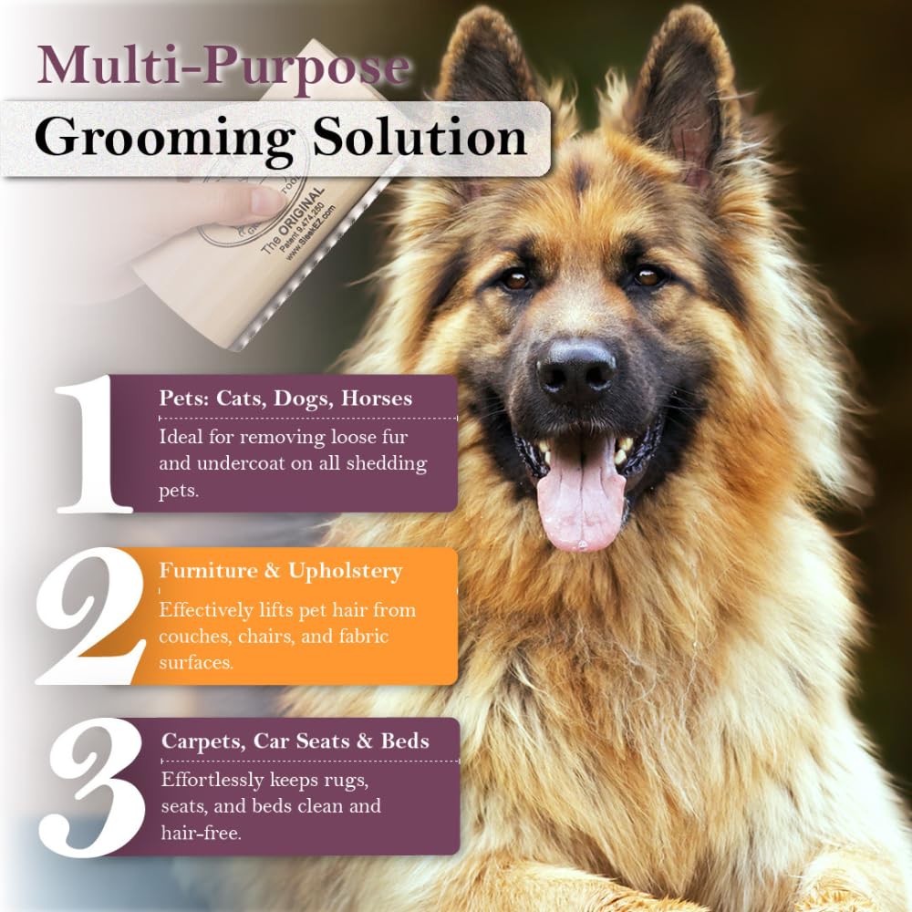 SleekEZ Dog Brush for Shedding & Dog Grooming Supplies | Pet Hair Remo