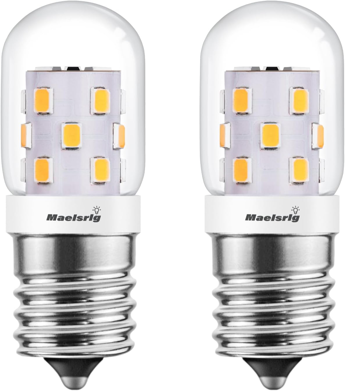 LED Microwave Light Bulbs Under Hood 40W Equivalent, E17 LED Bulb Dimmable for Range Hood, 3W 380 Lumens, LED Appliance Light Bulb Over Stove, Warm White 3000K, 2 Pack